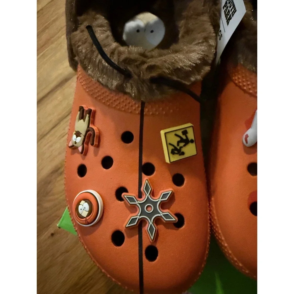 Crocs South Park Kenny Classic Fuzz Lined Clog Orange Brown Mens 8 Womens 10